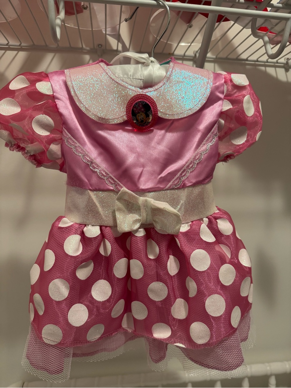 Disguise Disney Pink and White Polka Dot Minnie Mouse Dress